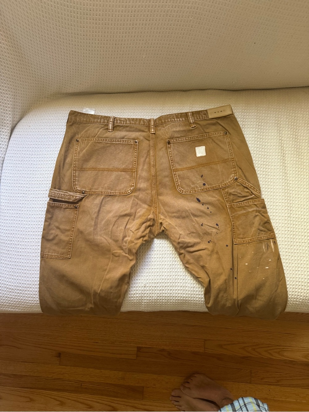 MNML Brown Cargo Carpenter Pants with Tool Pockets